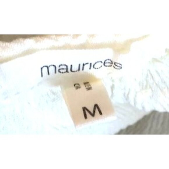 Maurices Womens Ivory Lace Trim Sleeveless Tank Top With Crochet Details - Size - Picture 2 of 8